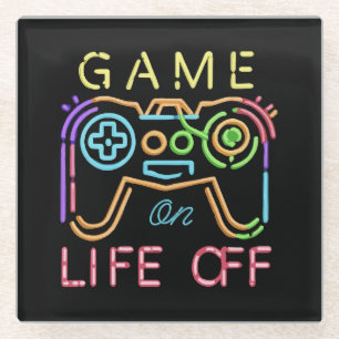 Life off Neon Strips Glass Coaster