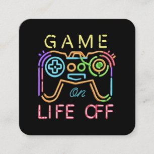 Life off Neon Strips Square Business Card