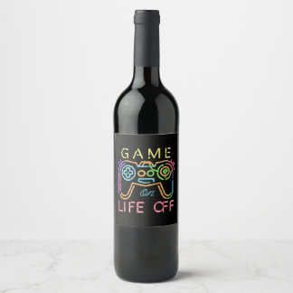 Life off Neon Strips Wine Label