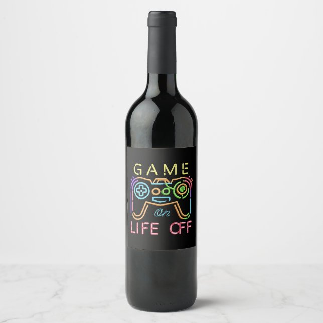 Life off Neon Strips Wine Label (Front)