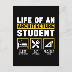Life On An Architecture Student Architect Job Holiday Postcard