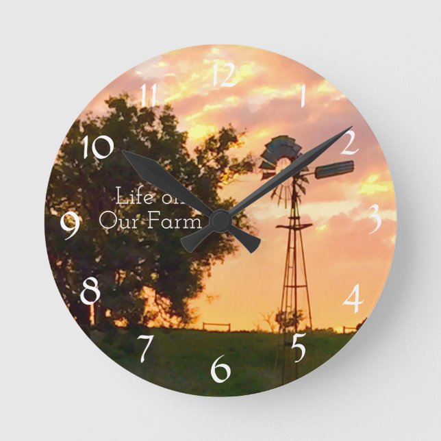 Life on Our Farm Wall Clock (Front)