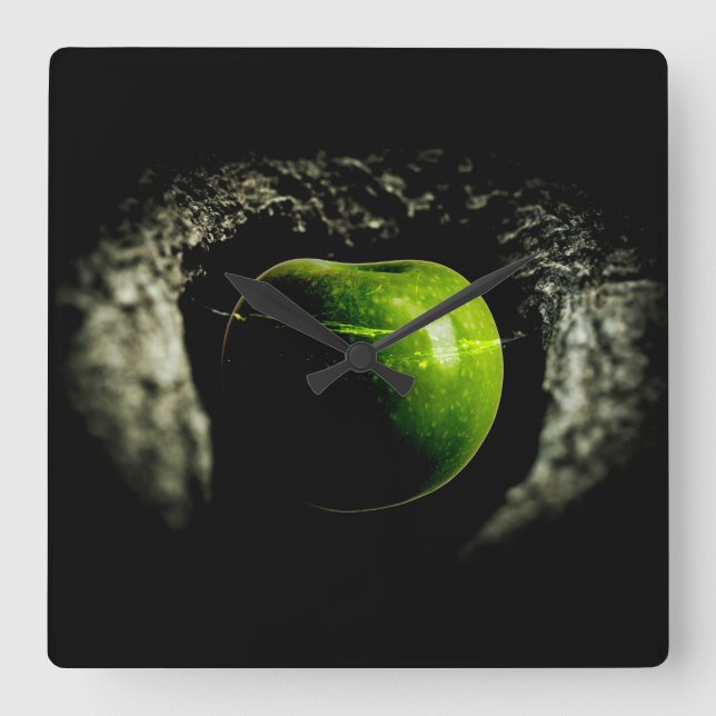 life on the apple square wall clock (Front)