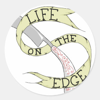 Life on the Edge Barbering Razor Sticker