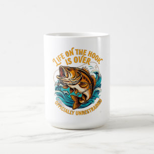 Life On The Hook Is Over Officially Unrestrained Coffee Mug