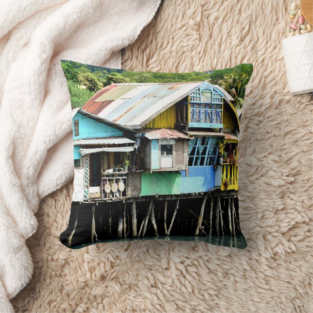 Life on the water in Coron Island Cushion (Blanket)