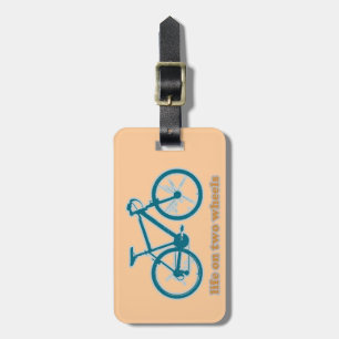 life on wheels - bikes luggage tag