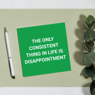 Life: Only Disappointment - Funny Postcard