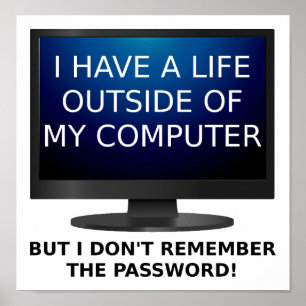 Life Password Funny Poster