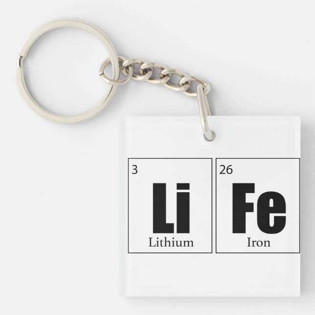 Life Periodic table Key Ring (Front)