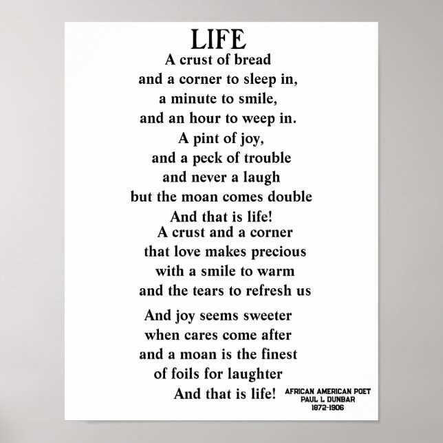 LIFE poem Poster (Front)