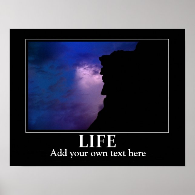 Life Poster Inspiration / motivation add your text (Front)