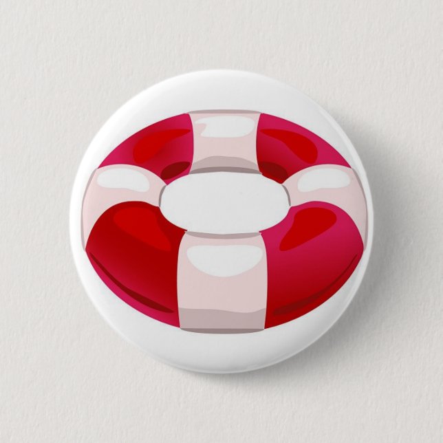Life Preserver 6 Cm Round Badge (Front)