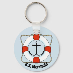 Life Preserver and Anchor Key Chain
