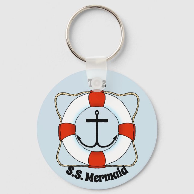 Life Preserver and Anchor Key Chain (Front)