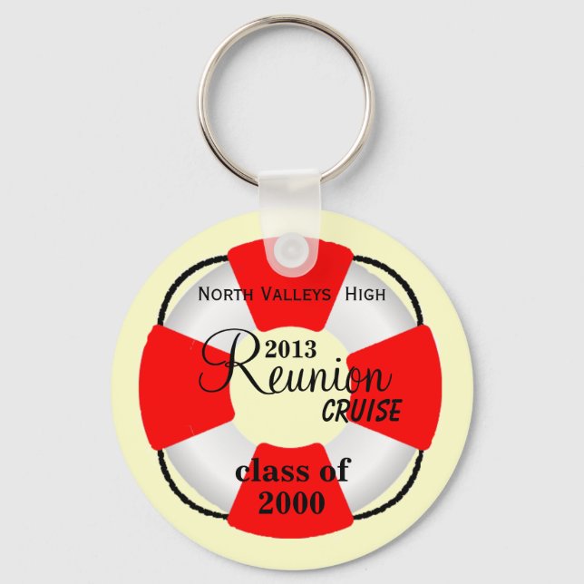Life Preserver Class Reunion Cruise Key Ring (Front)