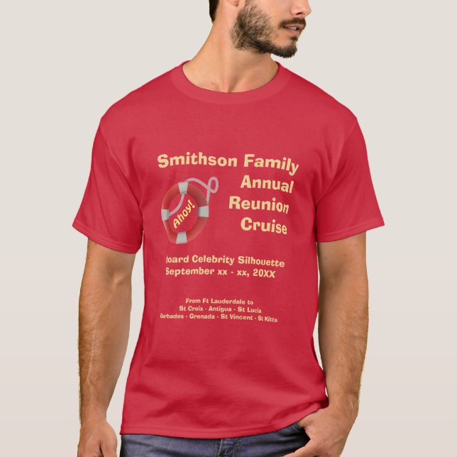 Life Preserver Custom Family Cruise T-Shirt (Front)