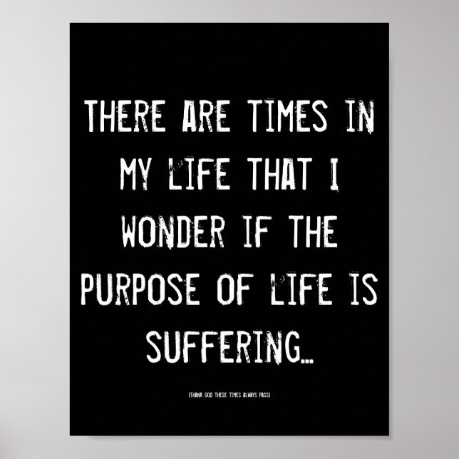 Life Purpose Awareness Inspirational Quote Wisdom Poster (Front)
