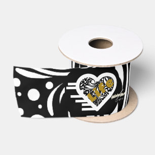 Life Quote Black Ribbon by Adiela Akoo Satin Ribbon