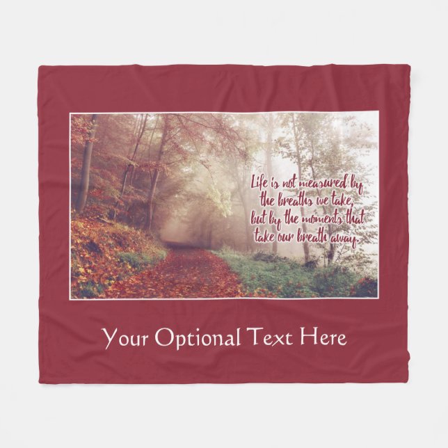 Life Quote custom fleece blankets (Front (Horizontal))