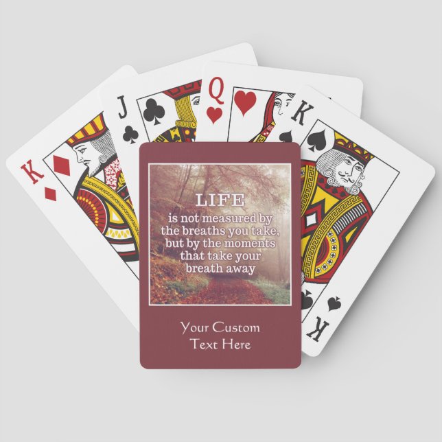 Life Quote custom playing cards (Back)