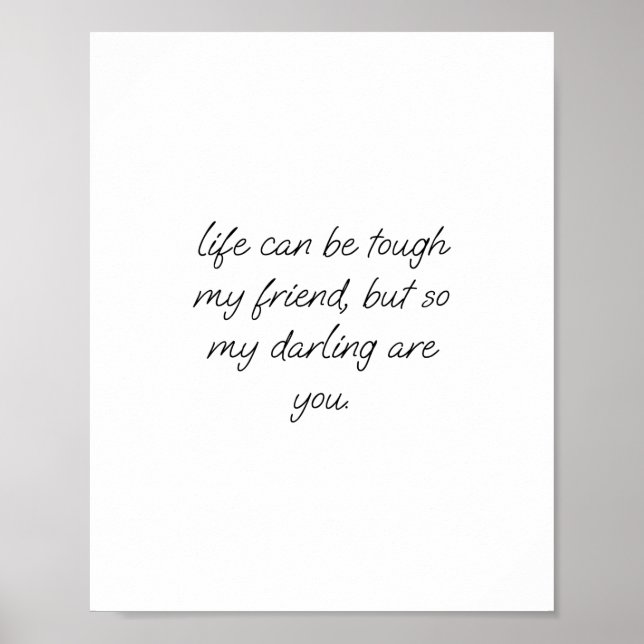 Life quote, family, missing you, friends apart, poster (Front)