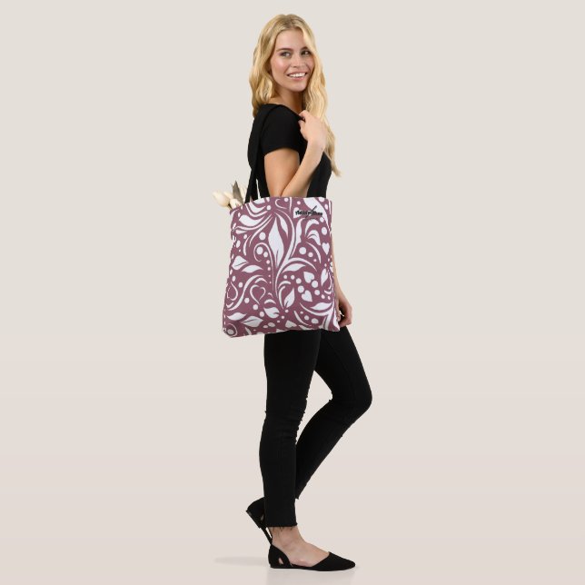 Life Quote Grape Tote by Poet Adiela Akoo Bag (On Model)
