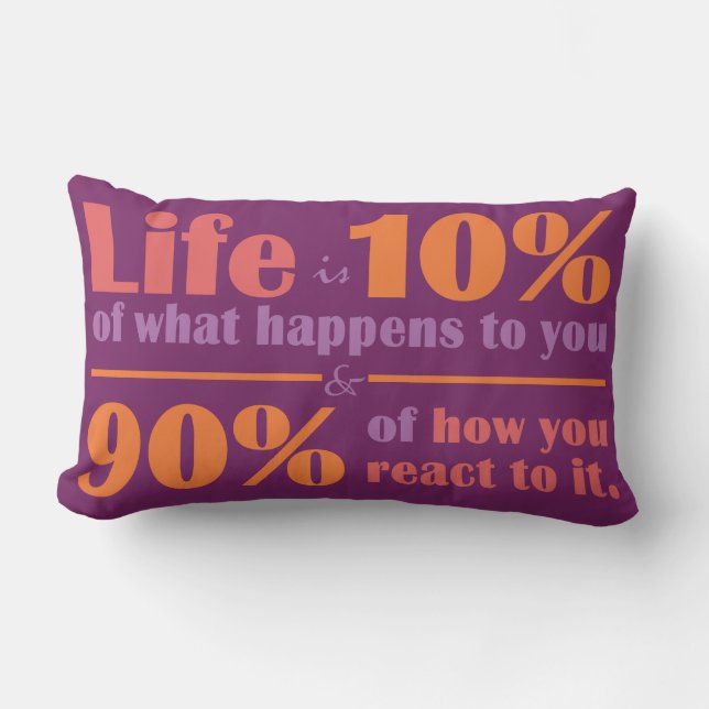 LIFE QUOTE throw pillow (Front)