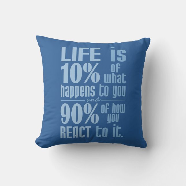 LIFE QUOTE throw pillow (Front)