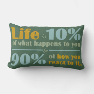 LIFE QUOTE throw pillow