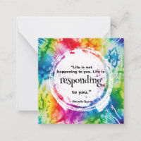 *~  LIFE Quote Tie Dye Inspire  AP62  Note Card