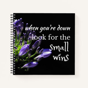 Life quotes - look for the small wins notebook