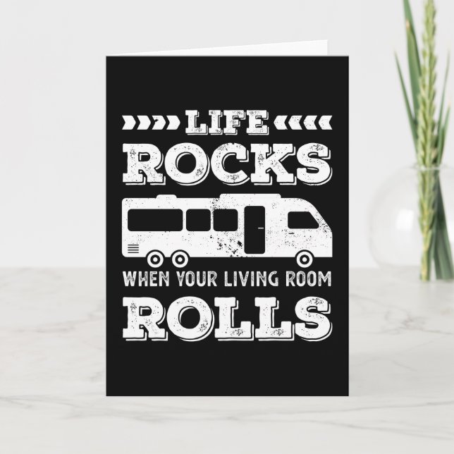 Life Rocks - Funny RV Motorhome Gift Card (Front)