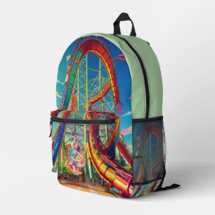 Life,roller coaster, Let's have fun! Printed Backpack