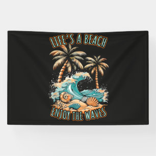 Life´s a Beach Summer Vacation Tropical Beach Banner