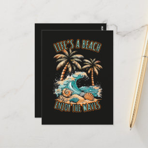 Life´s a Beach Summer Vacation Tropical Beach Postcard