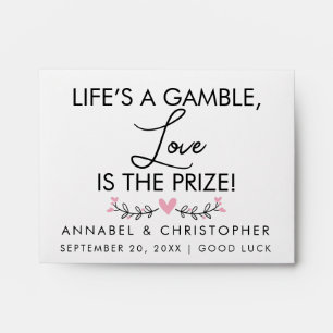 Life’s a Gamble, Love is the Prize Wedding Lottery Envelope