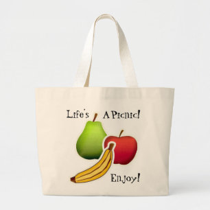 Life’s A Picnic! Large Tote Bag