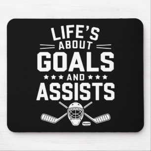 Life´s About Goals Hockey Player Ice Hockey Youth Mouse Pad