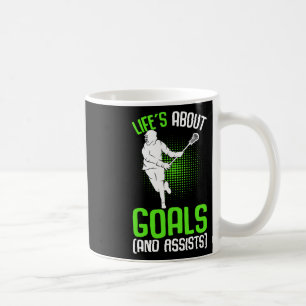 Life´s About Goals Lacrosse Player Youth Men Boys Coffee Mug