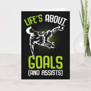 Life´s About Goals Soccer Player Boys Kids Youth Card