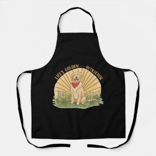 Life’s Golden with a Retriever Cute -Golden design Apron