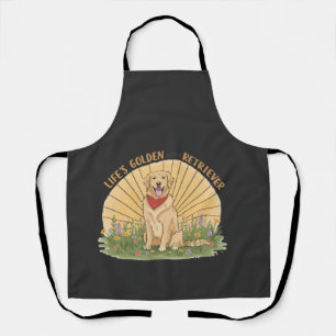 Life�s Golden with a Retriever Cute -Golden design Apron