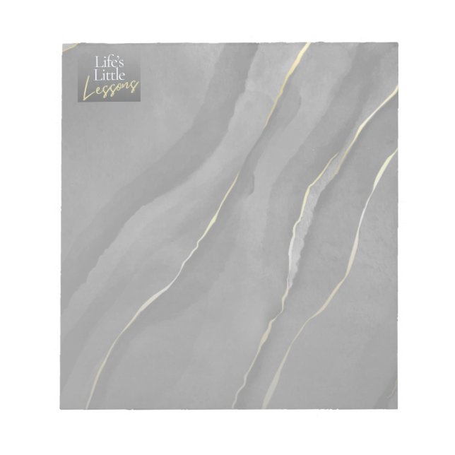 Life’s Little Lessons – Black & Gold Self-Discover Notepad (Front)