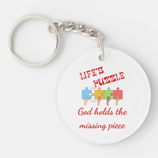 Life’s Puzzle: Guiding Piece Keychain (Front)