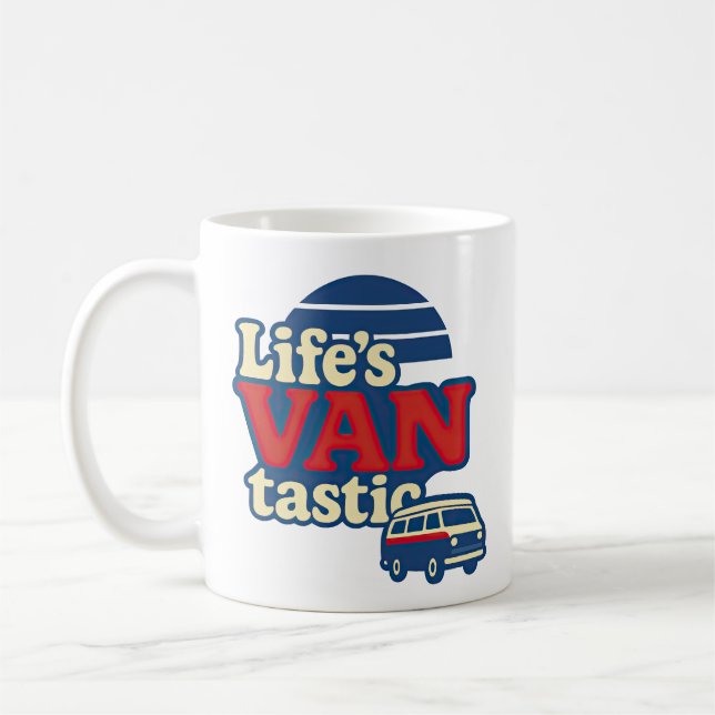 Life’s VANtastic Red Cream Blue Edition Coffee Mug (Left)
