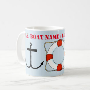 Life Saver & Anchor Mug (Customise)