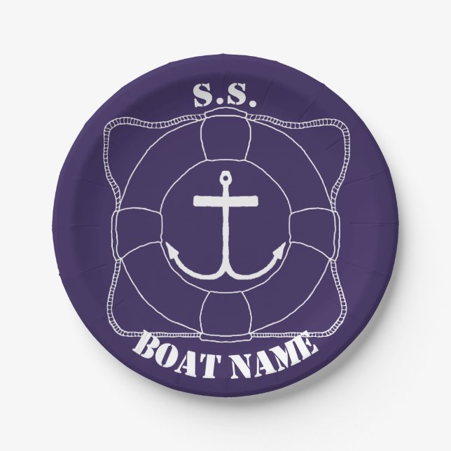 Life Saver/Anchor Paper Plates (Lite Print) (Front)