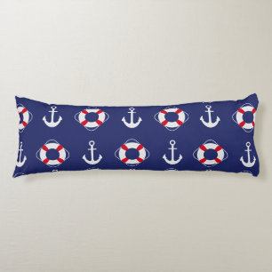 Life Savers & Anchors Nautical Pattern Body Cushion