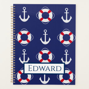 Life Savers & Anchors Nautical Pattern Planner